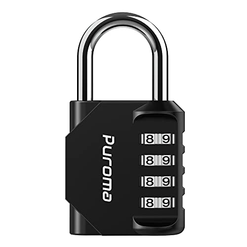 1 Pack Combination Lock Locker 4 Digits Combo Padlock Gym Black