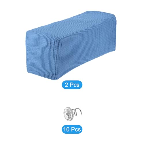 Stretch Armrest Covers Denim Blue 2pcs (2 Count)