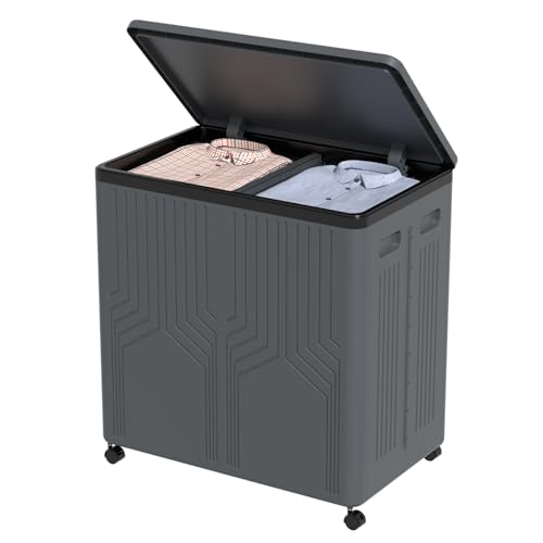 120L 2 Section Laundry Hamper