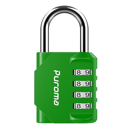 1 Pack Combination Lock Locker 4 Digits Combo Padlock Gym Green