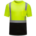 High Visibility Shirts Quick Dry Safety T Shirts with Reflective Strips and Pocket Short Sleeve Mesh Hi Vis Construction Work Class 2 Shirt for Men