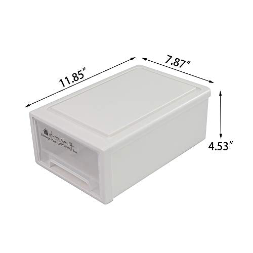 6 Quart Stacking Storage Drawer Unit Front Box (3 Count)