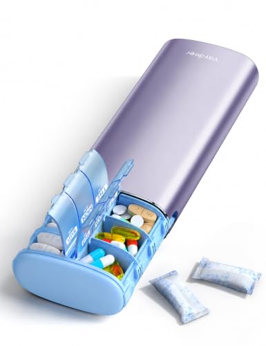 Metal 7 Day Travel Pill Organizer 2 Times a Day