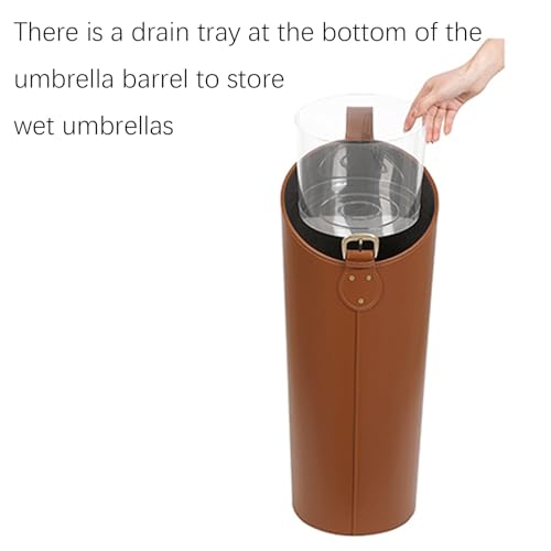Indoor Entryway leather Umbrella bucket