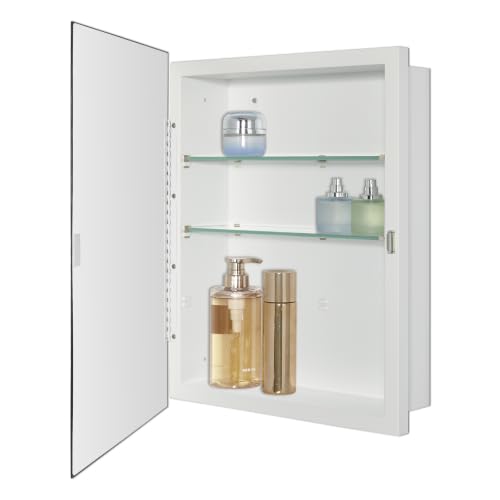 Bathroom Medicine Cabinet with Beveled Edge Mirrored Door 16 x 20 inch