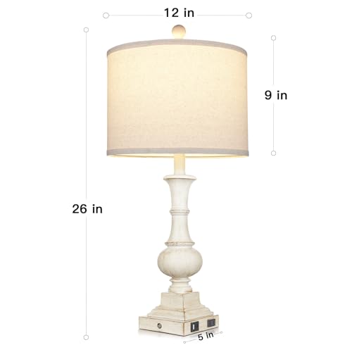 26" Tall Farmhouse Table Lamp for Living Room