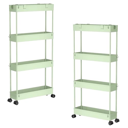 2 piece Set Slim Storage Cart 3 Tier (2 Count)
