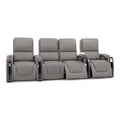 Apex Home Theater Seating Gray Row of 4 Middle Loveseat