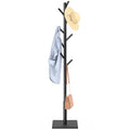 Wooden Coat Rack Freestanding with Stable Square Base