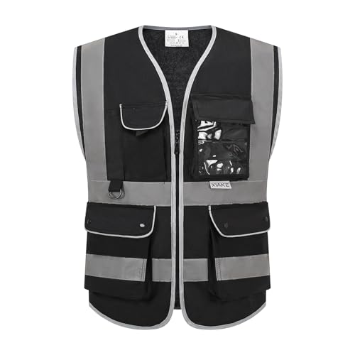 8 Pockets High Visibility Class 2 Reflective Safety Vest for Men & Women Meets ANSI Standards