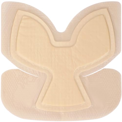 Heel Bordered Silicone Foam Dressing Waterproof Adhesive Sacral Bandages with Absorbent Padding for Elbow Wrist Foot Pressure Bed Sore Hip Knee Replacement Surgery 8.26"x8.26" 1 Pack