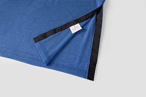 Men Shoulder Surgery Shirt Chemo Therapy Shirts Accessories Adaptive Clothing Port Access Snap Clothes for Arm Broken Recovery Injury