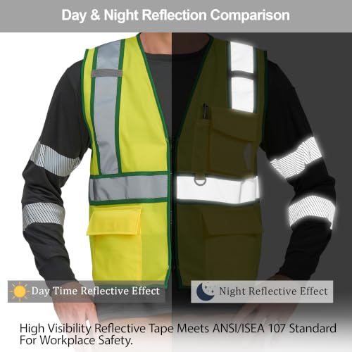 Green High Visibility Vest Custom Logo