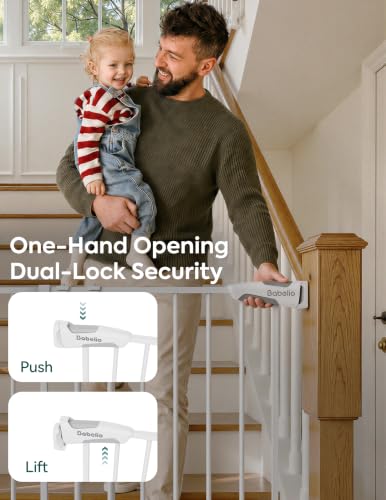 No Bottom Bar Baby Gate for Stairs