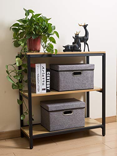 Foldable Storage Boxes with Lids [3 (3 Count)
