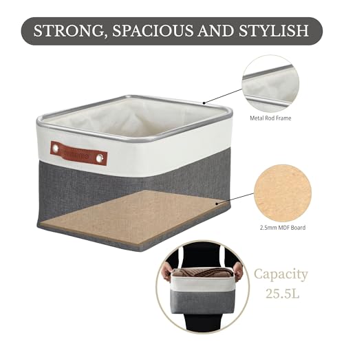 Storage Bins Large Fabric Storage Baskets for Shelves 3 Pack (3 Count)