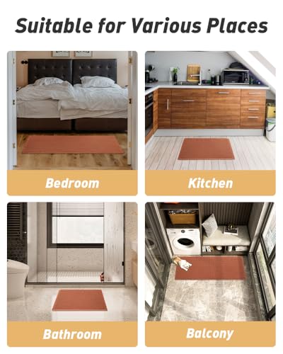 Upgraded Waffle Bath Mat Ultra Absorbent Non Slip Bathroom Mat (2 Sq Ft)