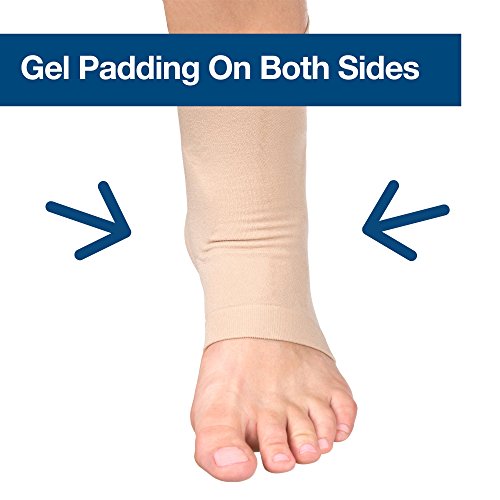 Ankle Bone Protection Socks Malleolar Sleeves with Gel Pads for Boots (2 Count)