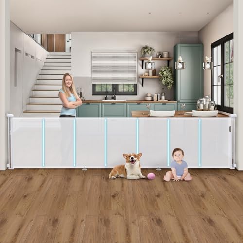 140'' Retractable Baby Gates Extra Wide