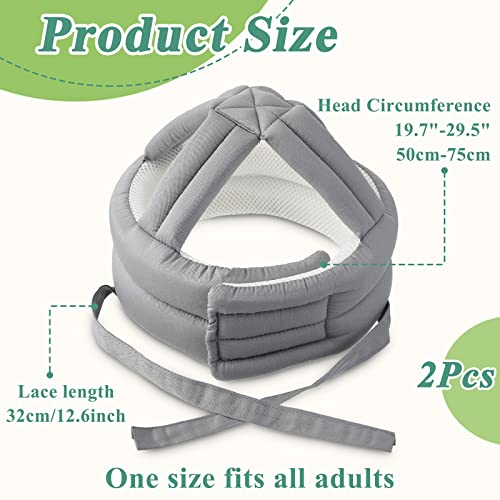 2 Pcs Anti Fall Elder Head Safety Helmet for Adults Special Needs Thick Soft Protective Hat Adjustable Seniors Fall Prevention Head Protection Cap Elderly Helmet for Injury Protection