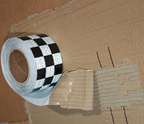 Black White Reflective Tape Outdoor Waterproof 3 inch X 166 feet