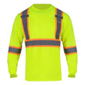 Hi Vis Shirts for Men Reflective ANSI Class 2 Safety Long Sleeve High Visibility Work Construction T Shirts