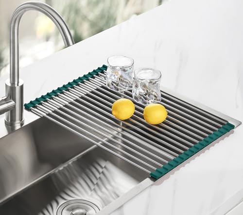 Roll Up Dish Drying Rack Over Sink