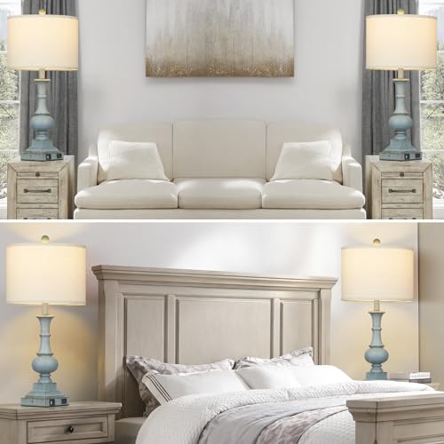 26" Farmhouse Table Lamps Set of 2 (2 Count)