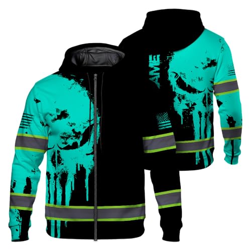 Hi Vis Reflective Zip Up Hoodie