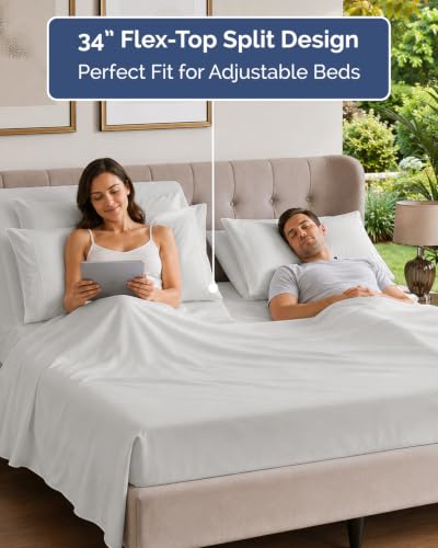 Flex Top Split Head King 6 Piece Sheet Set