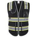 8 Pockets High Visibility Class 2 Reflective Safety Vest for Men & Women with 2 Inch Dual Tone Strips