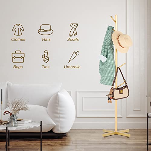 Coat Rack with 8 Hooks