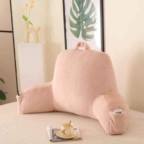 Large Plush Backrest Pillow for Sitting in Bed