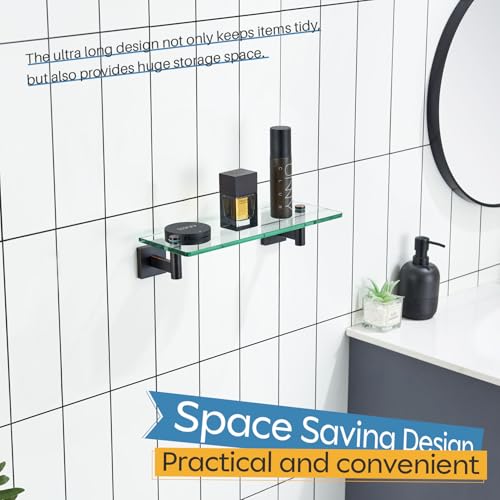 Wall Shelves Bathroom Hardware Glass Floating Shelf 12