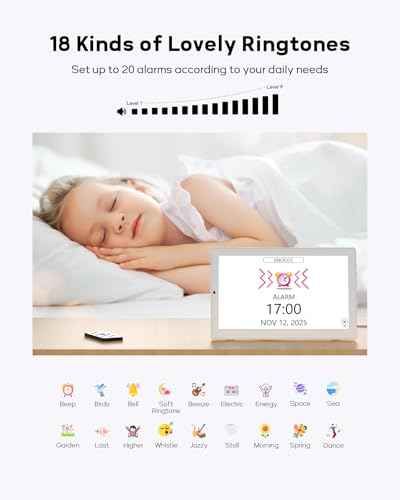 10.1" Large Digital Calendar Clock for Seniors with Date & Day