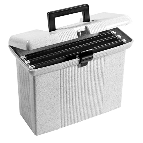 Portable File Box with File Rails