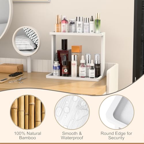 Bamboo Bathroom Organizer Countertop