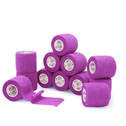 Self Adherent Cohesive Bandages Wrap 12Packs 2" x 5 Yards (12 Count)
