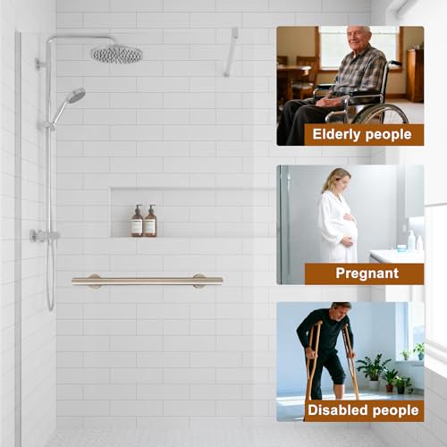 24 Inch Polished Chrome Grab Bar for Shower (2 Count)