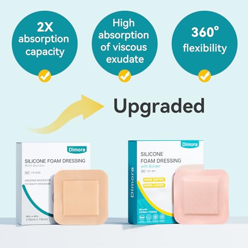 Ultra Soft Silicone Foam Dressing 4"x4" (10 Count)