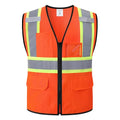 Reflective Safety Vest for Men Women Hi Vis Vest with Pockets High Visibility Vest Mesh Construction Vests Meets ANSI