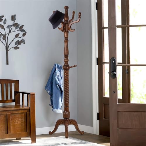 Freestanding Coat Rack Stand with 8 Hooks