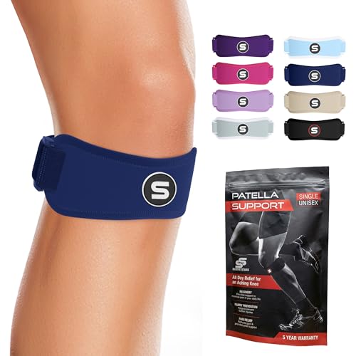 Sleeve Stars Swedish Brand Patellar Tendon Support Strap for Women & Men Effective Osgood Schlatter Knee Brace Youth & Kids Knee Brace with 3 Adjustable Length fits 12"