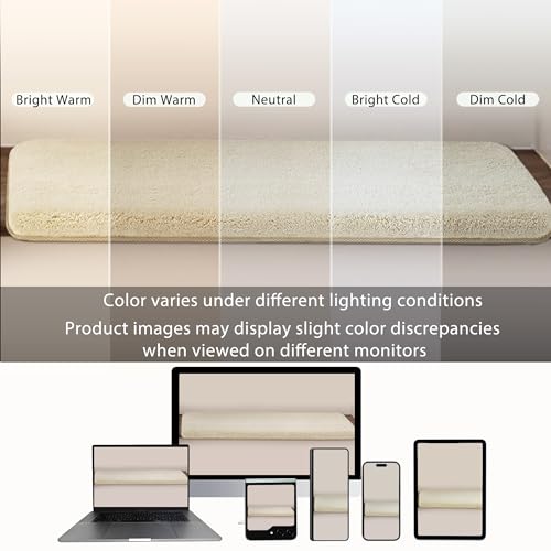 Bullnose Carpet Stair Treads Ultra Plush Beige 14 Pcs (27.7 Sq Ft)
