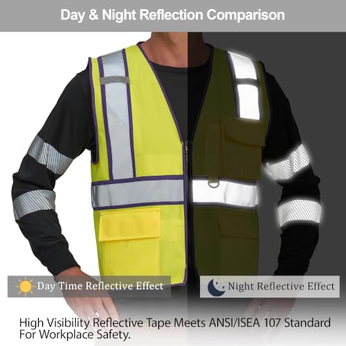 Purple Hi Vis Safety Vest Customizable