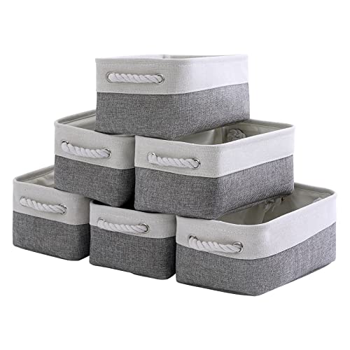 Small Storage Baskets for Organizing (6 Count)