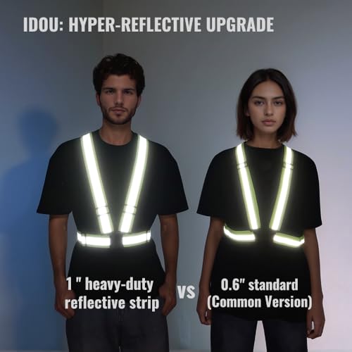 8pc Heavy Duty 2'' Hi Vis Safety Straps Reflective Running Vest XXL