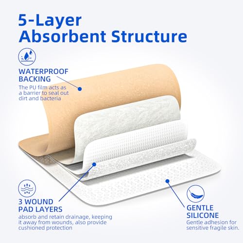 Silicone Foam Dressing 6"x6" 10 Count