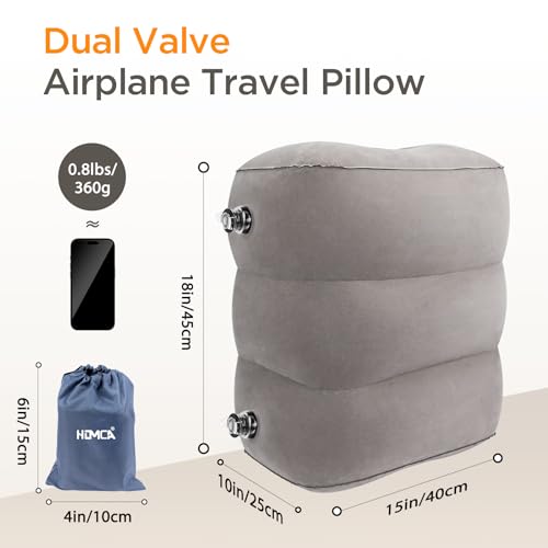Inflatable Travel Foot Rest Pillow for Airplane