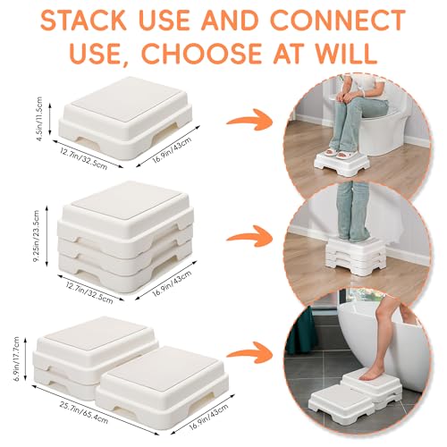 Shower Bath Step Stackable Bathtub Non Slip Safety Step Stool